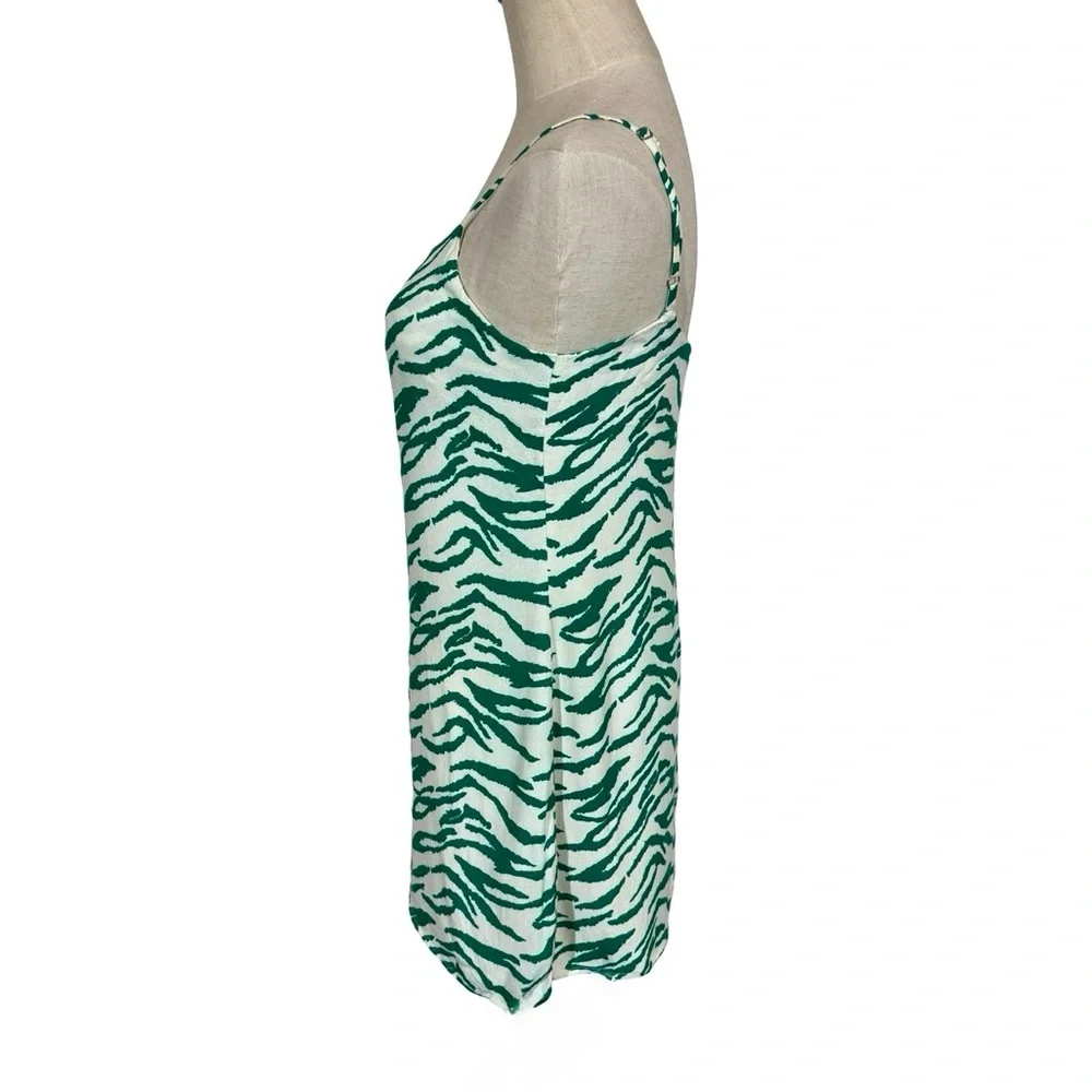 Reformation Lindsey Zebra Print Mini Slip Dress